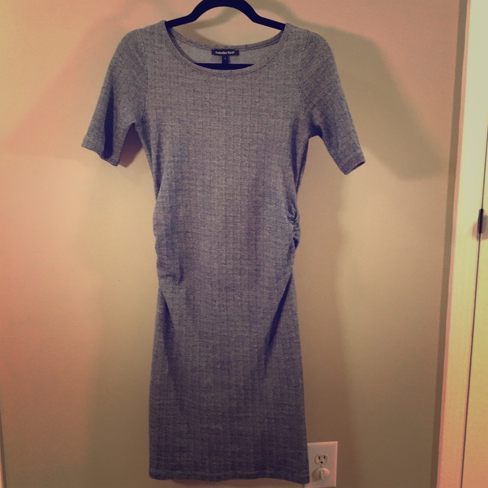 Isabella Oliver Ruched Maternity Dress Grey